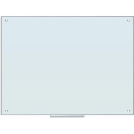U Brands Board, Glass, Magnetic, Frameless, 48inx36in, White UBR2299U0001